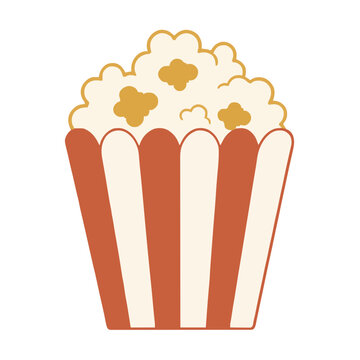 Cute Popcorn Box Simple Clipart