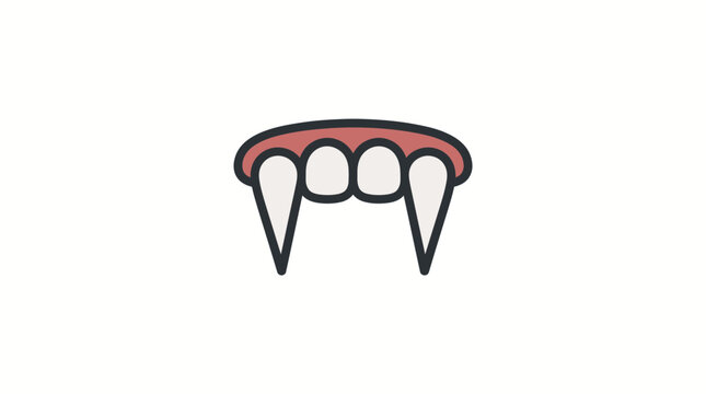 Vampire Fangs Vector Illustration