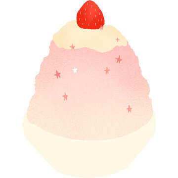 strawberry ice cream bingsu 