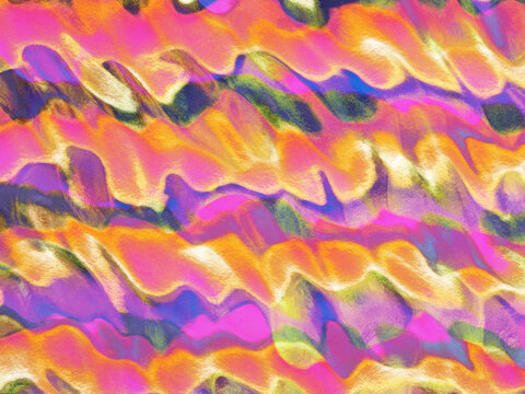 Abstract colorful wavy brush strokes background texture