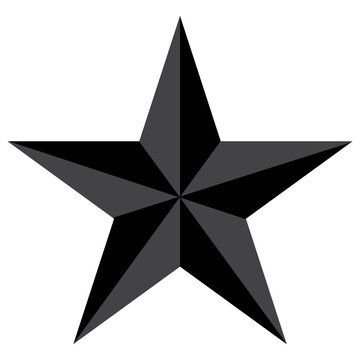 3d Black star vector icon Photo Art Illustrations
