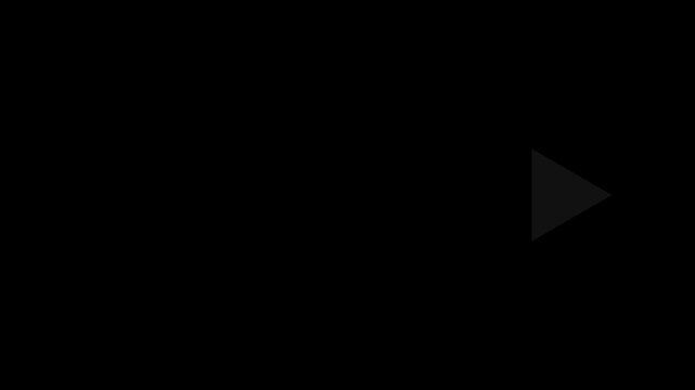 Neon Right Arrow Pointer Icon Animation, White and Orange Glowing Arrow Signs on Black Background 4K