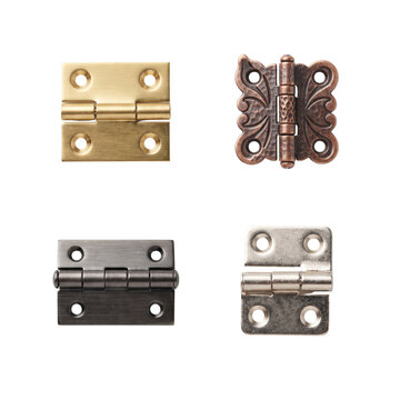 Assorted metal door and box hinges hardware set