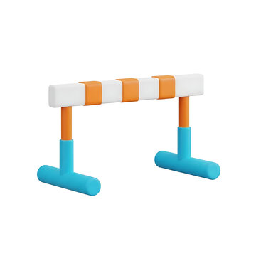 3d sports hurdle for athletic track and field competition