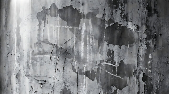 Abstract texture of a distressed concrete wall with stains and water streaks, grunge texture