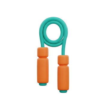 Colorful 3d jump rope skipping tool for fitness and exercise