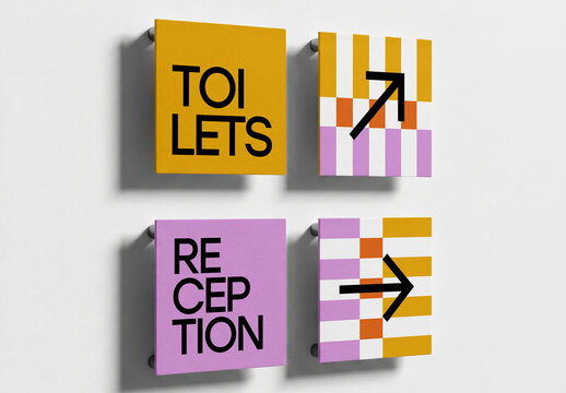 Wayfinding Sign Mockup