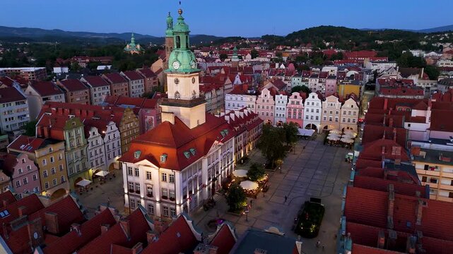 Town hall in Jelenia Gora, Lower Silesian Voivodeship, Poland