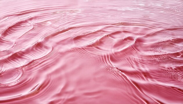 fresh water background light pink pattern with natural rippled water texture web banner with copy space cosmetic water surface background