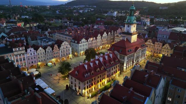 Town hall in Jelenia Gora, Lower Silesian Voivodeship, Poland