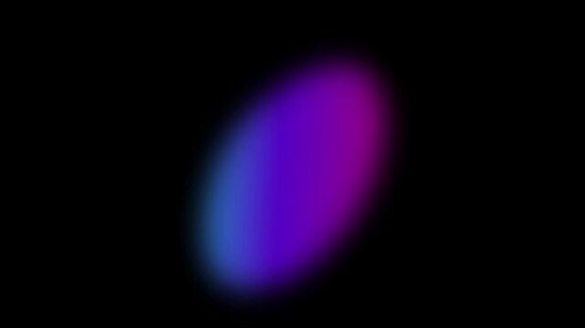 Abstract glowing blue and purple oval shape with soft gradient light effect on dark background