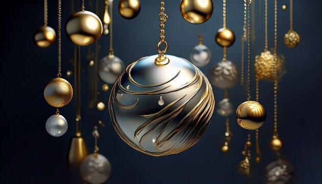 swing from above gold silver ball pendulum