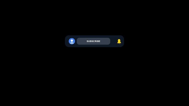 YouTube subscribe button with bell icon and user avatar for channel growth and video engagement