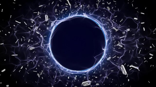 Flying Random Binary Numbers Animation, Artificial Intelligence, Background, Loop
