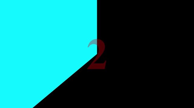 Vibrant Split-Screen Countdown Timer (1&ndash;3) | Minimalist Motion Graphics