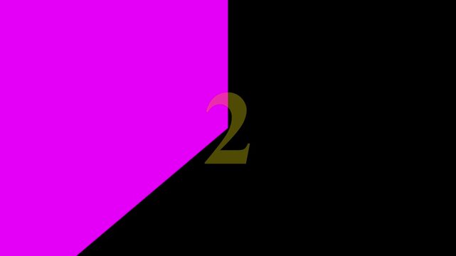 Minimalist Split-Screen Countdown Timer (1&ndash;3) | Motion Graphics Template