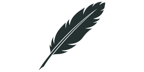 Feather icon for writing and creativity for design. © 扁平化图标 