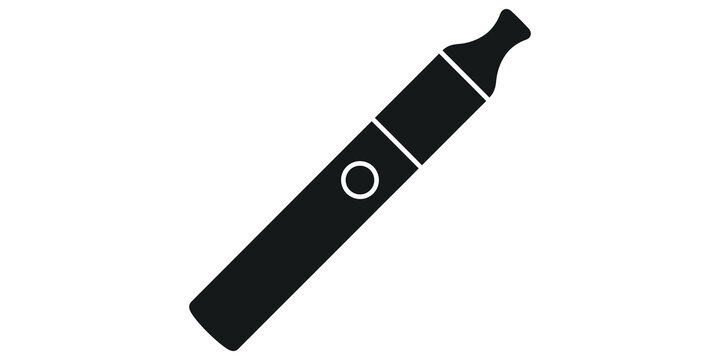 E cigarette icon for vaping and modern smoking for design.