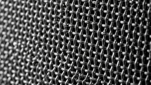Close Up of Woven Metal Wire Mesh Texture
