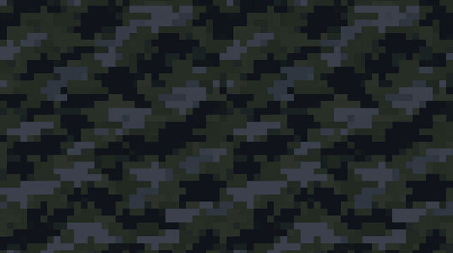 Digital Camouflage Seamless Pattern Military Tactical Pixel Background