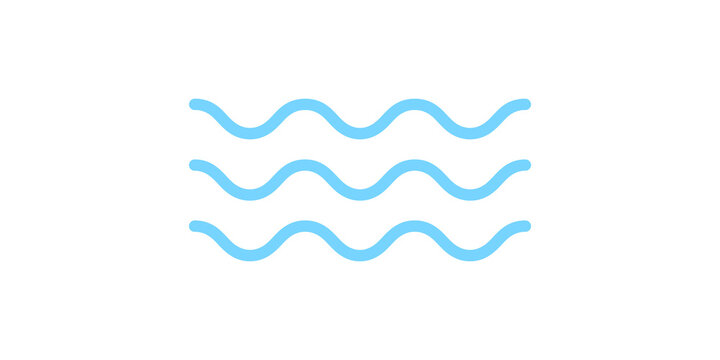 Blue wave line patterns for water motion design or weather background.