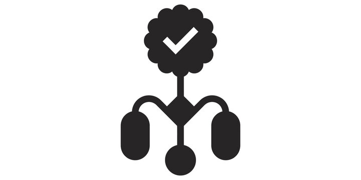 Verified workflow hierarchy icon showing approved data node structure.