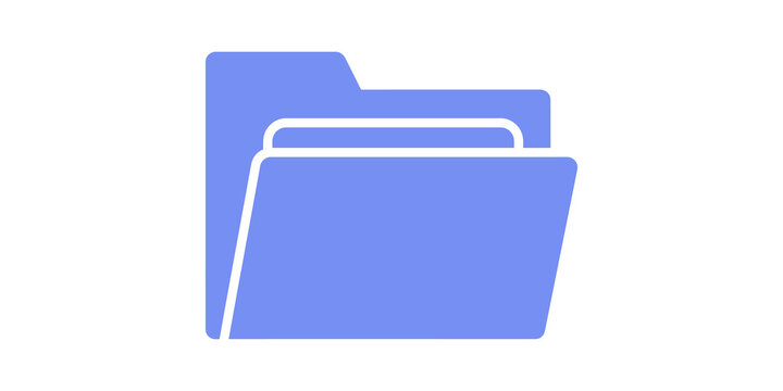 File folder icon cornflower blue color document storage management.