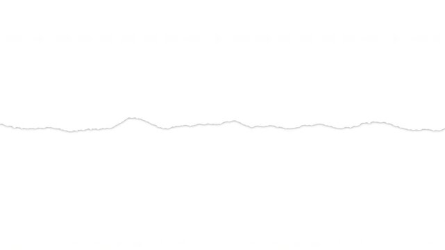 Stop Motion Ripped Paper Opening and Closing Frame Overlay with Transparent Alpha Center