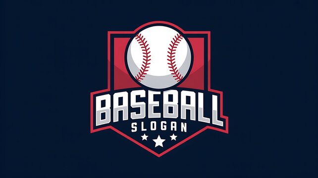 Pixel art baseball team logo with ball and stars