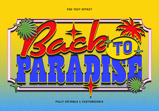 Retro Vintage Summer Text Effect