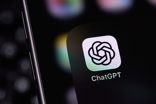 ChatGPT logo mobile icon app on a screen smartphone iPhone closeup. ChatGPT is an artificial intelligence chatbot developed by OpenAI. Batumi, Georgia - June 16, 2026
