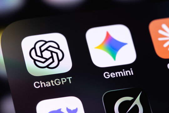 Claude by Anthropic, ChatGPT by OpenAI, Gemini by Google mobile icons app on a screen smartphone iPhone. Claude, ChatGPT, Gemini are leading AI-powered chatbots. Batumi, Georgia - June 16, 2026