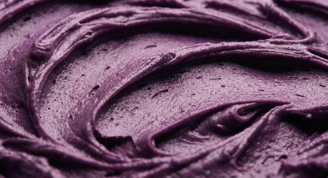 Close Up of Ube Cream, Ube Paste, Ube Spread Texture Macro Background