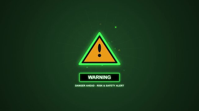Warning hazard sign flashing caution alert triangle animated loop warning sign hazard alert caution triangle