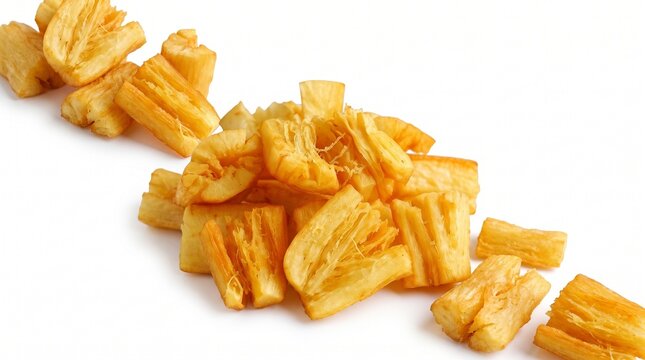 Crispy and tender deep fried cassava pieces Singkong Goreng