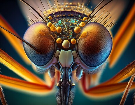 extreme magnification mosquito head compilation