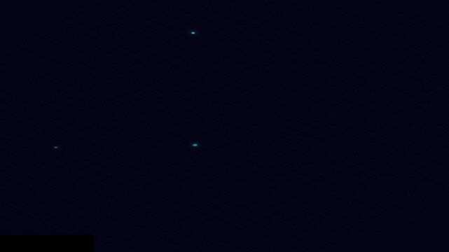 Futuristic Neon Cyan Laser Beam Moving Across Isometric Dark Grid - Tech Sci-Fi Data Transfer Motion Graphic Animation for Cyber Security, Gaming Background, and Technology Concepts