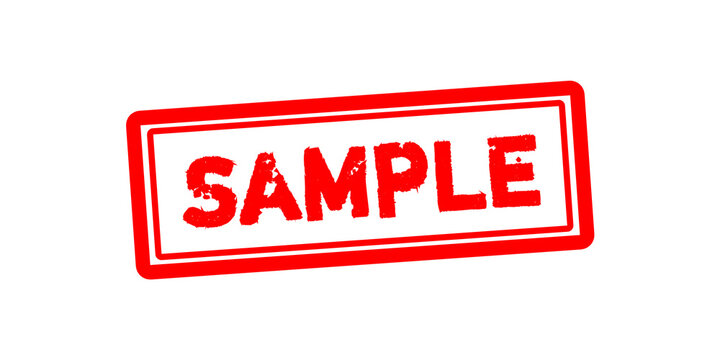 Sample Grunge Rubber Stamp Badge Vector with Distressed Texture for Product Mockup, Business, Marketing and Document Labels
