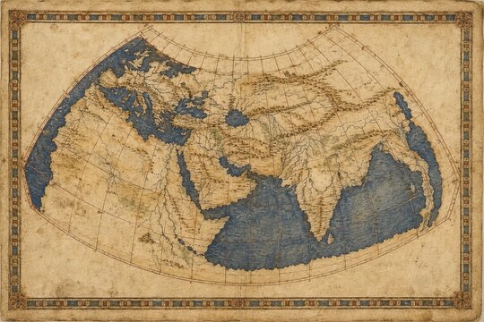 an old vintage world map