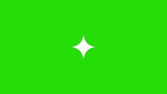 Star twinkling, blinking light effect on green background. Twinkle light glitter stars sparkling, Star twinkling for festive holiday event. Line, blast, elements, star falling dawn for glitter effect.
