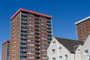 High rise council flat in Glasgow city