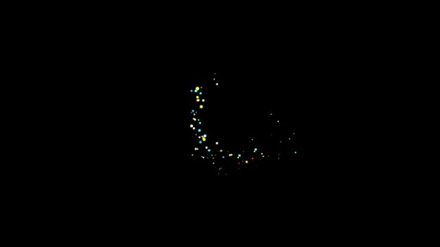 Twinkle glitter star sparkle with circle shape, luxury glitter star trail animation, magic sparkles glitter line stars, fairy dust wand glitter stars trail transition on black screen, 4K and UHD video