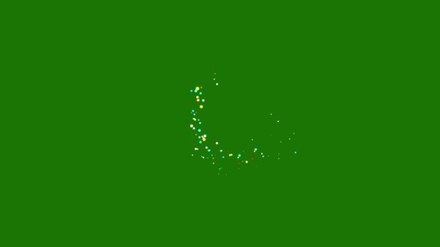 Abstract magic glitter animation circle glow, star line on a green screen, glitter line sparkle, shining twinkle, sparkling stars, star trail, magic dust video asset, 4K and UHD video