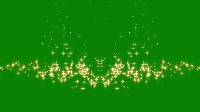 Magic glitter sparkle trail transition, magic glitter sparkle trail, magic light stars line effect on green screen background, magical gold glitter stars and shimmering particles animation.4k video