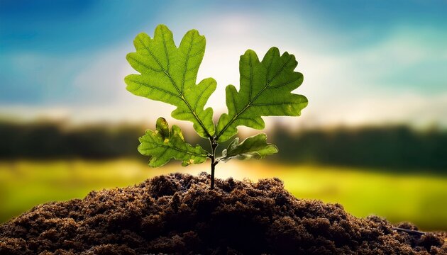 sprout of oak