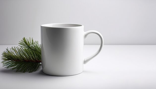 white mug with copy space for logo isolated cup for to decorate and printing white background image