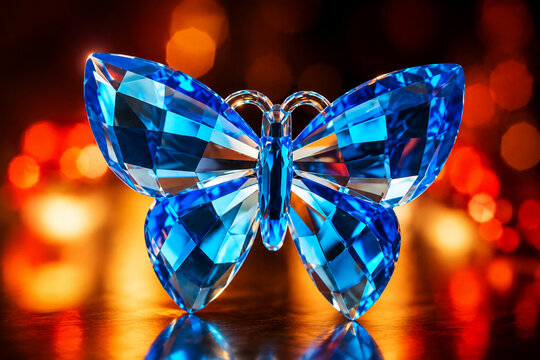 Sapphire Butterfly in Warm Bokeh.