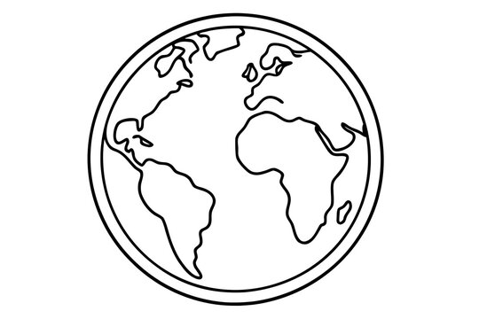 Black and white world map illustration