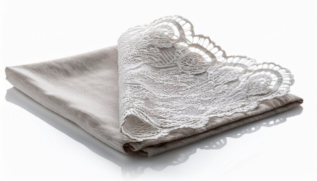 lace paper napkin isolated on white