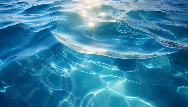 transparent aqua background blue water texture with wave ripples highlights